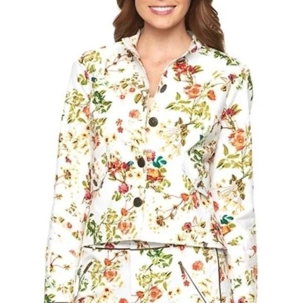 Disney Alice Through The Looking Glass Floral Button‎ Down Jacket XL Cottagecore